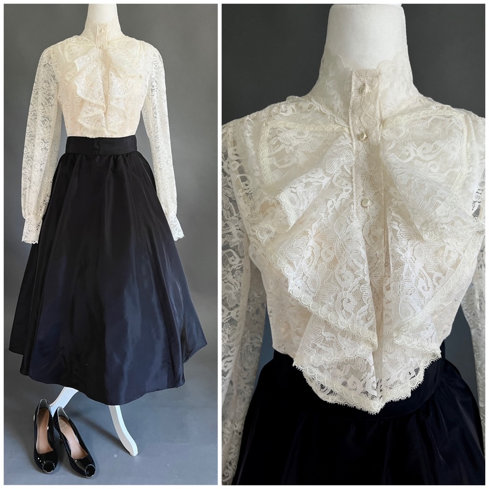 VINTAGE with tags Alice Stuart Victorian Lace blouse